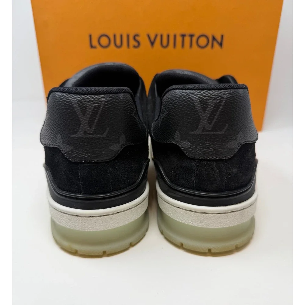 Louis Vuitton Trainer Sneaker Black Monogram Size 9 US 8 LV - Picture 5 of 10